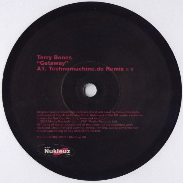 Terry Bones : Getaway (12")
