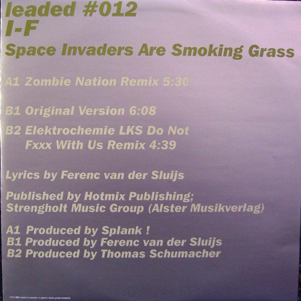 I-f : Space Invaders Are Smoking Grass (12")
