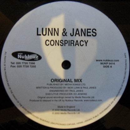 Lunn & Janes : Conspiracy (12")