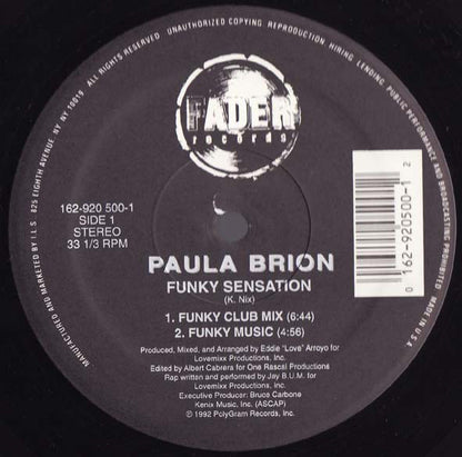 Paula Brion : Funky Sensation (12")