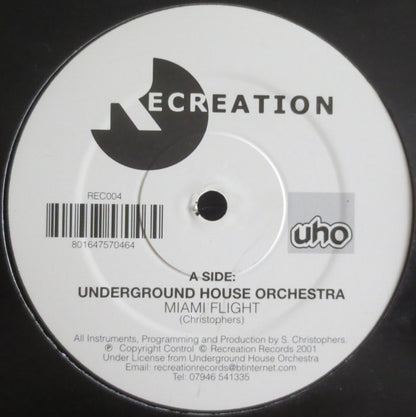 Underground House Orchestra : Miami Flight / Strange Lines (12")