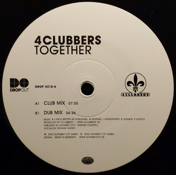 4 Clubbers : Together (12")