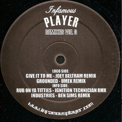Player : Infamous Player Remixes Vol. 8 (12")