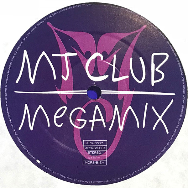 Michael Jackson : MJ Club MegaMix (12", Promo)