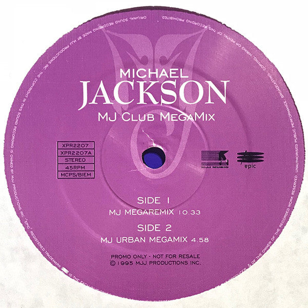Michael Jackson : MJ Club MegaMix (12", Promo)