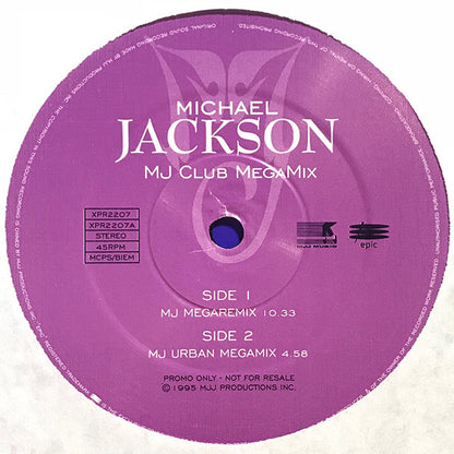 Michael Jackson : MJ Club MegaMix (12", Promo)