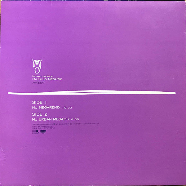 Michael Jackson : MJ Club MegaMix (12", Promo)