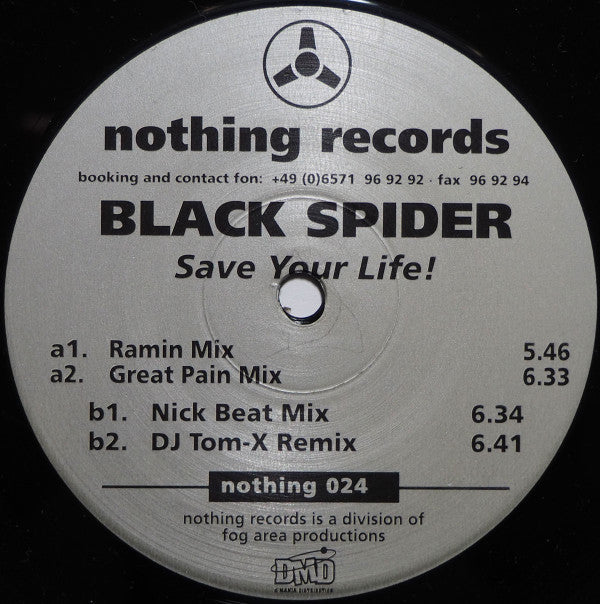Black Spider : Save Your Life! (12")