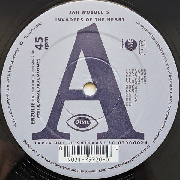 Jah Wobble's Invaders Of The Heart : Erzulie (12")