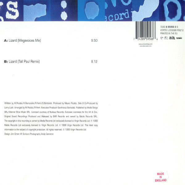 Mauro Picotto : Lizard (Gonna Get You) (12")