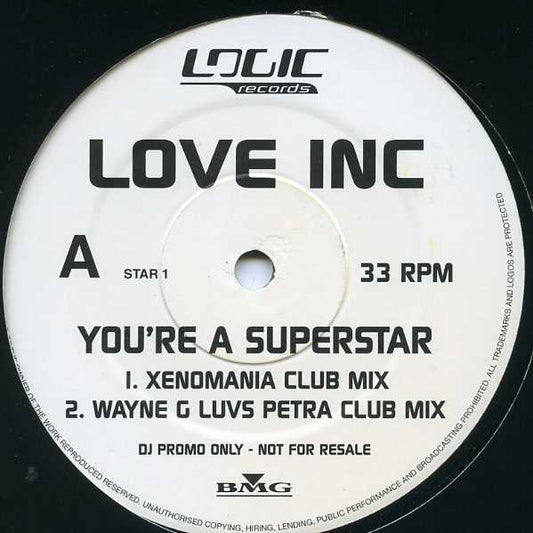 Love Inc : You're A Superstar (12", Promo)