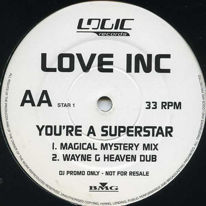 Love Inc : You're A Superstar (12", Promo)