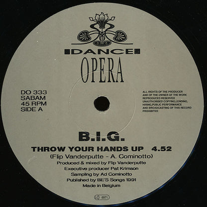 B.I.G. (2) : Throw Your Hands Up (12")