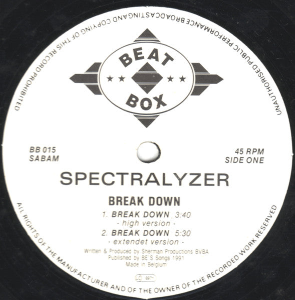 Spectralyzer : Break Down (12")