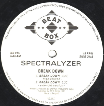 Spectralyzer : Break Down (12")