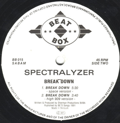 Spectralyzer : Break Down (12")