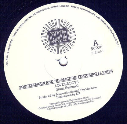 Squeezebrain And The Machine : Lovegroove (12")