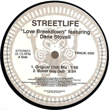 Streetlife : Love Breakdown (12", Single)