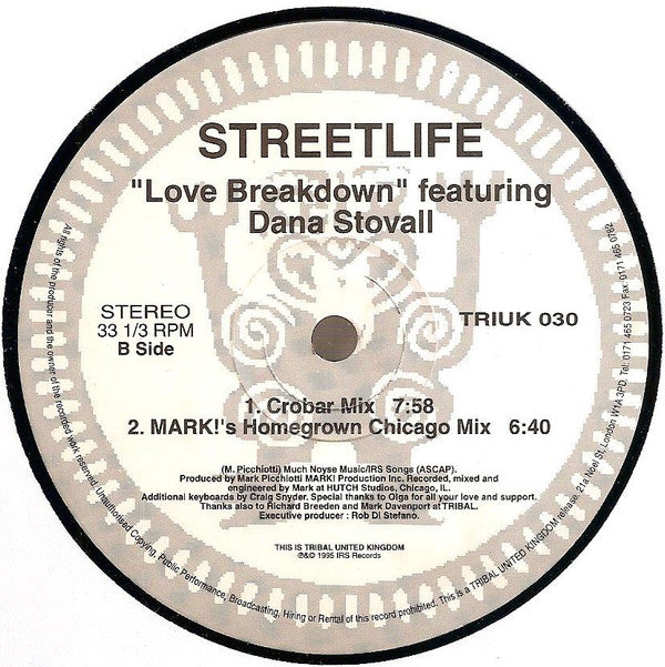 Streetlife : Love Breakdown (12", Single)