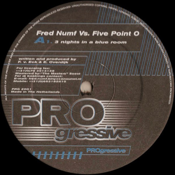 Fred Numf vs. Five Point O : 3 Nights In A Blue Room (12")