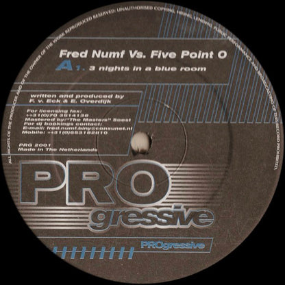 Fred Numf vs. Five Point O : 3 Nights In A Blue Room (12")