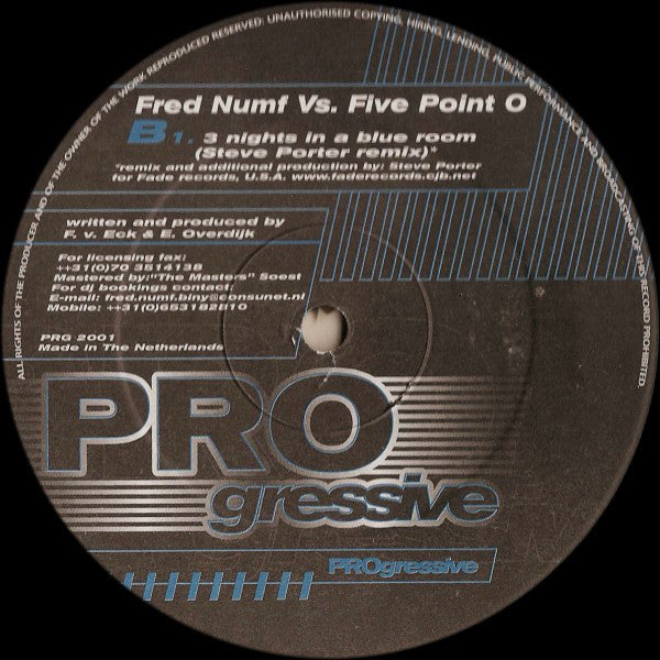 Fred Numf vs. Five Point O : 3 Nights In A Blue Room (12")
