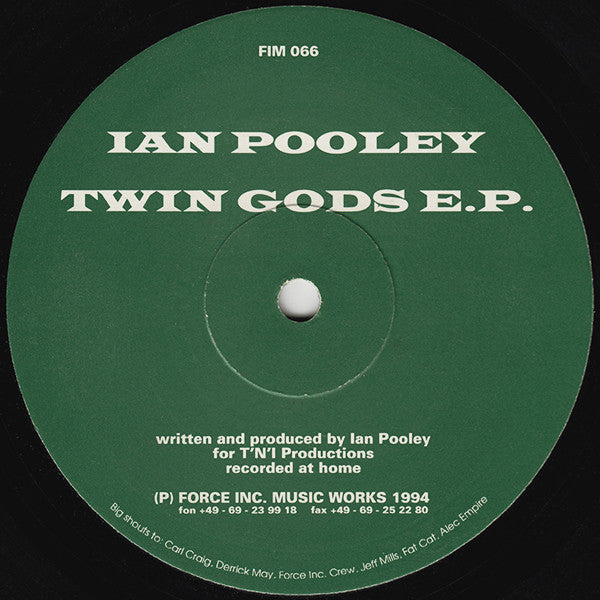 Ian Pooley : Twin Gods E.P. (10", EP)