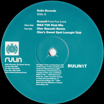 Russell : Fool For Love (12")