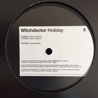 Witchdoctor : Holiday (12", Promo)