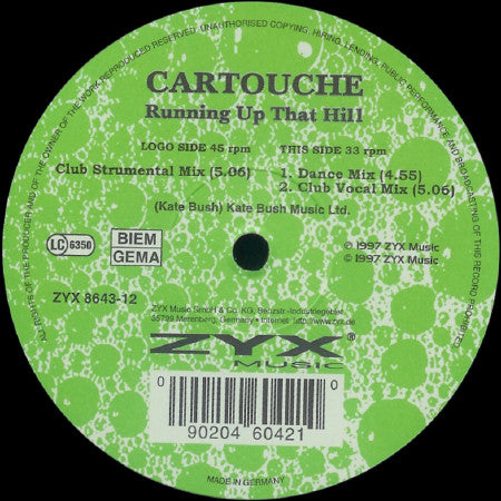 Cartouche : Running Up That Hill (12")