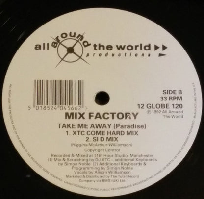 Mix Factory : Take Me Away (Paradise) (12")