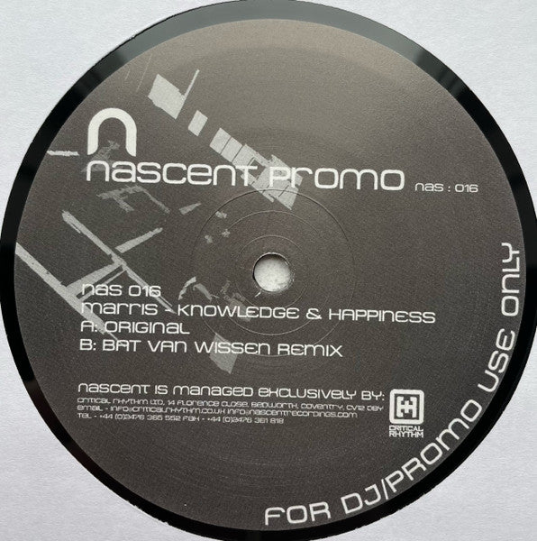 Marris : Knowledge & Happiness (12", Promo)