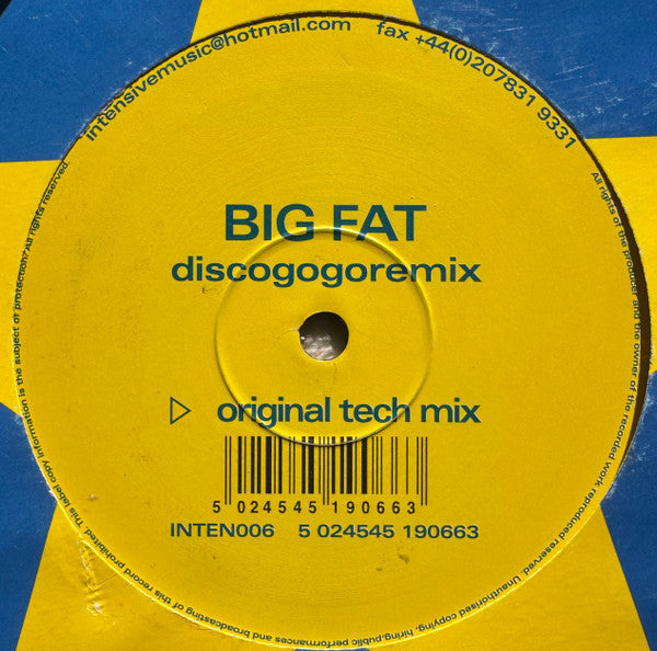 Big Fat : Discogogoremix (12")