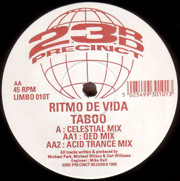 Ritmo De Vida : Taboo (12")