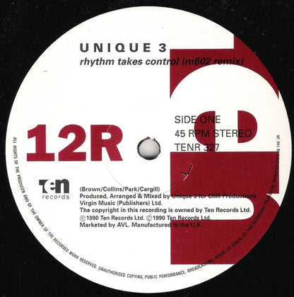 Unique 3 : Rhythm Takes Control (M602 Remix) (12", Single)