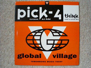 Pick-4 Featuring MC Duke : Think (Just A Little Bit) (12", Single, Promo)