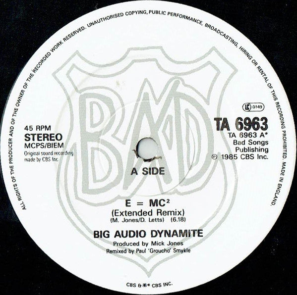 Big Audio Dynamite : E = MC² (12")