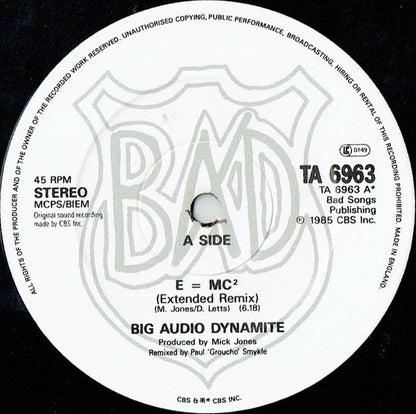 Big Audio Dynamite : E = MC² (12")