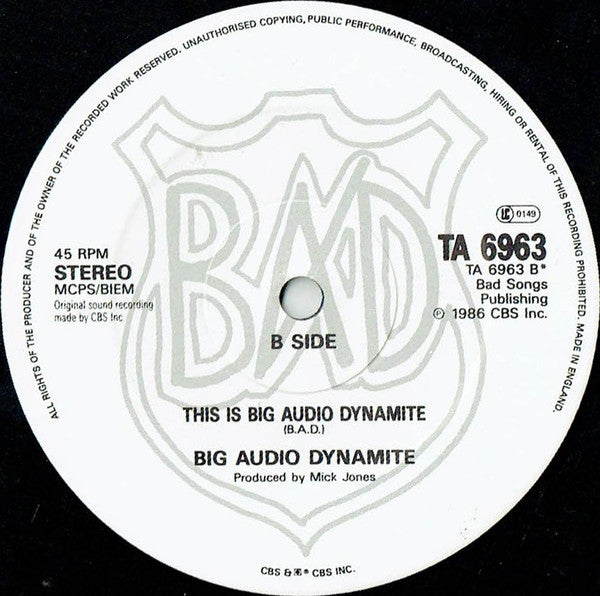 Big Audio Dynamite : E = MC² (12")