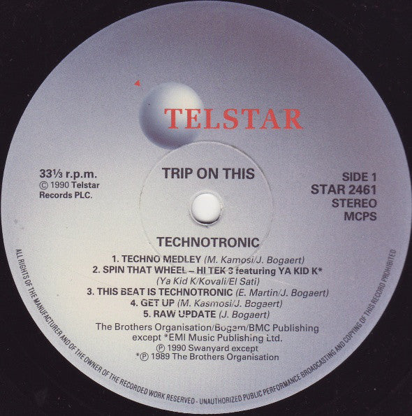 Technotronic : Trip On This (Remix Album) (LP, Album)