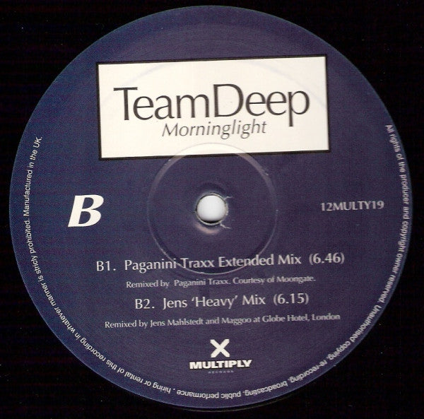 Team Deep : Morninglight (12")