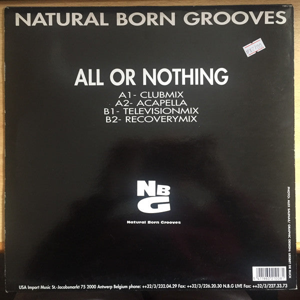 Natural Born Grooves : All Or Nothing (12")