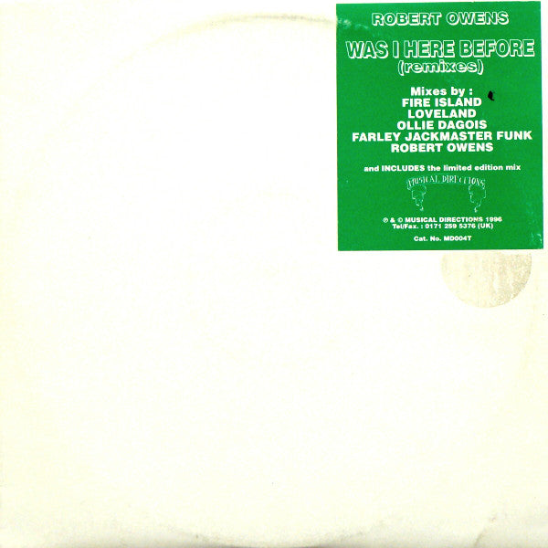Robert Owens : Was I Here Before? (Remixes) (3x12")