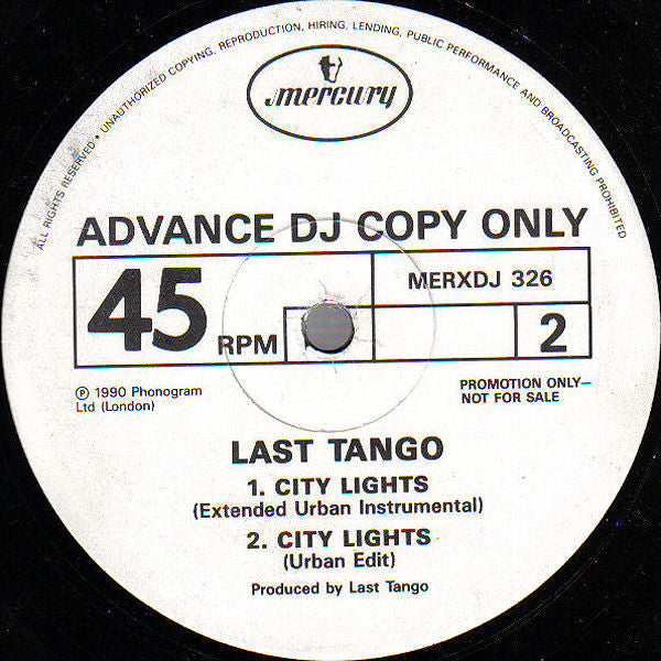Last Tango : City Lights (12", Promo)