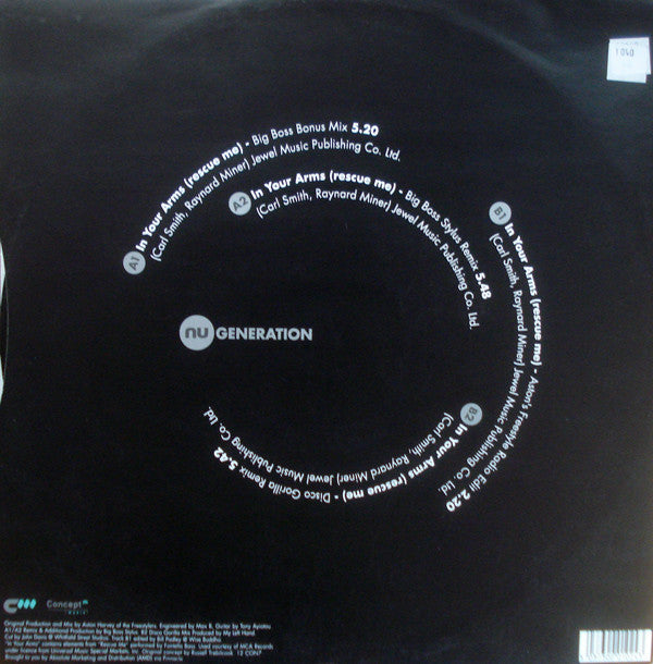 Nu Generation : In Your Arms (Rescue Me) (12")