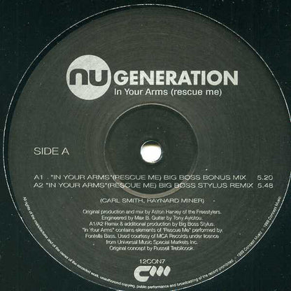 Nu Generation : In Your Arms (Rescue Me) (12")