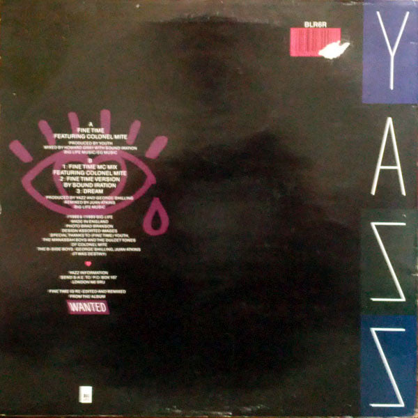 Yazz : Fine Time (12", Single)