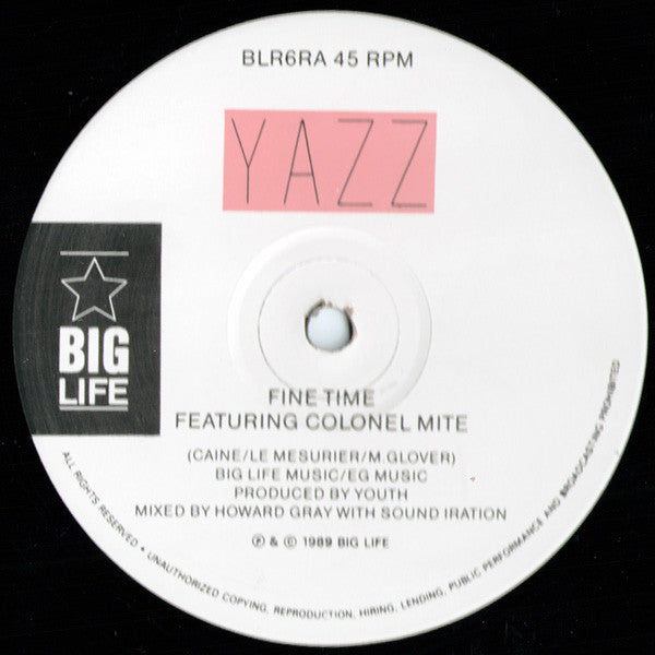 Yazz : Fine Time (12", Single)