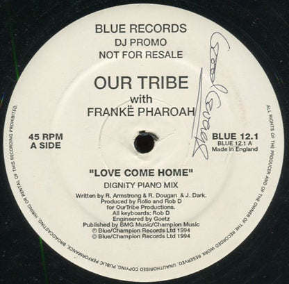 Our Tribe With Frankë Pharoah : Love Come Home (2x12", Promo)