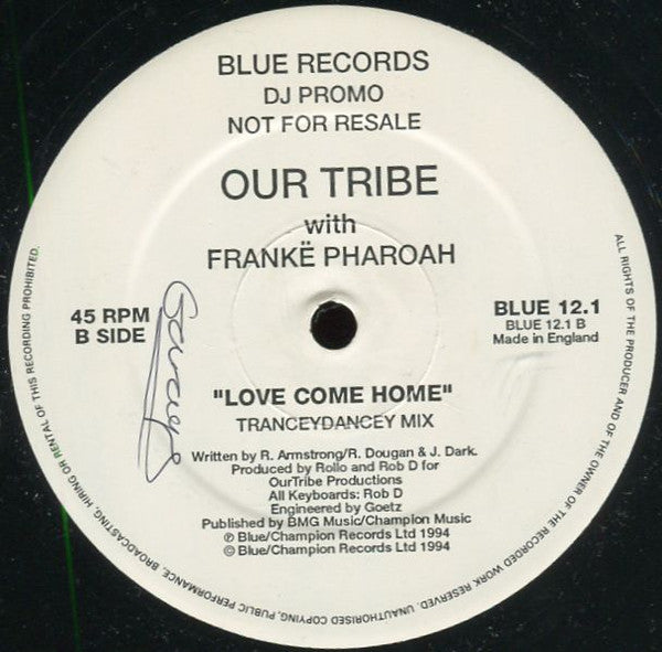 Our Tribe With Frankë Pharoah : Love Come Home (2x12", Promo)
